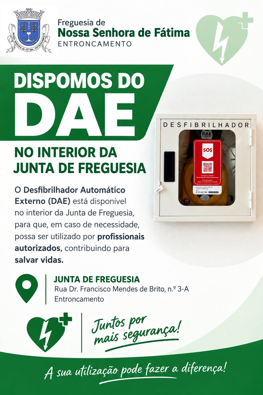 A nossa Junta de Freguesia dispõe de um DAE